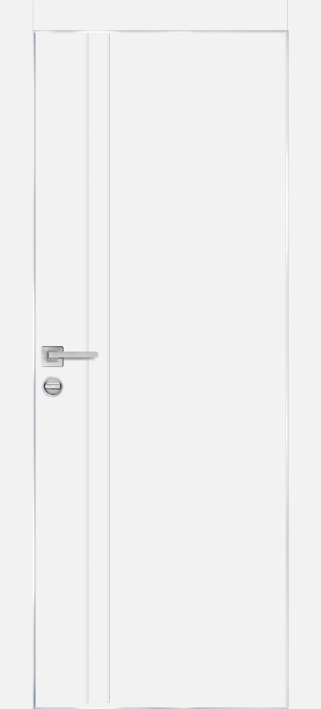Межкомнатная дверь PX-20  AL кромка с 4-х ст. Белый матовый